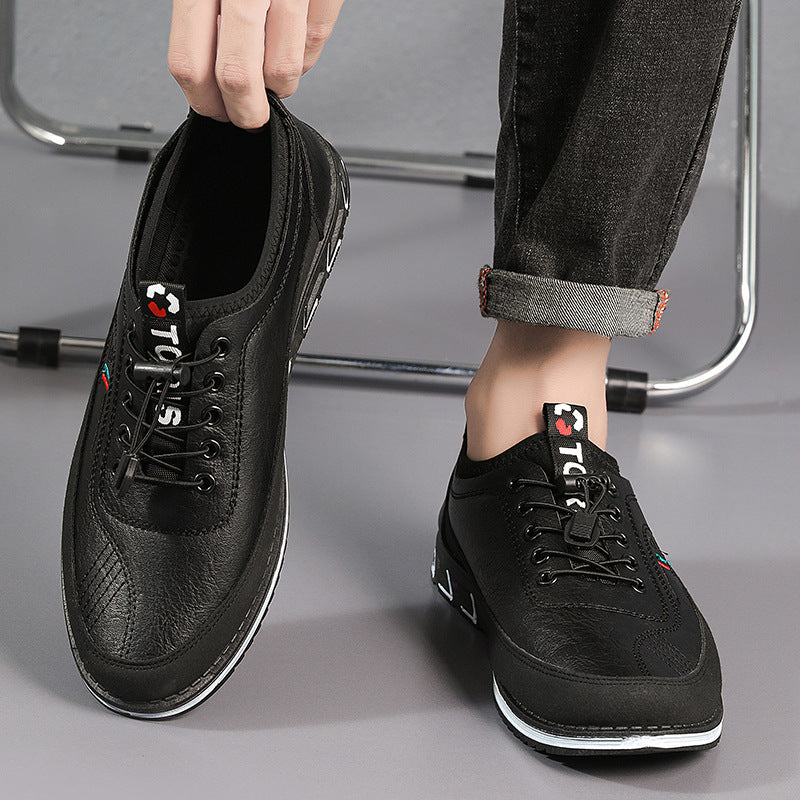 💯【39-45】Los zapatos casuales de negocios para hombre están hechos de cuero impermeable y resistente a las manchas con una suela ligera y suave.