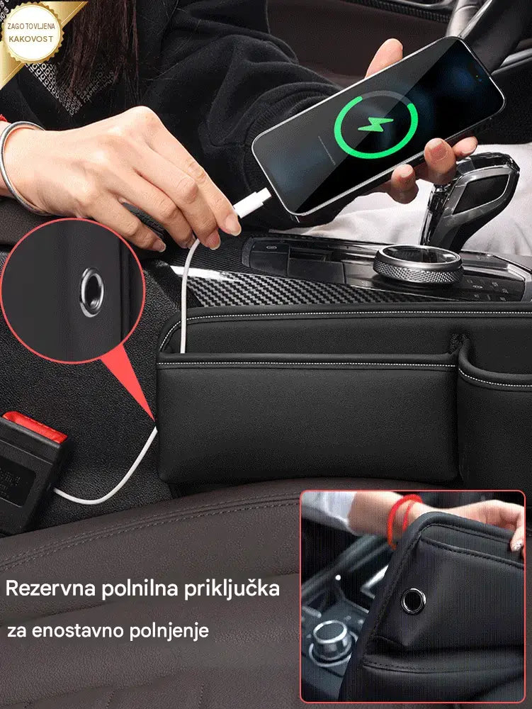 🚗🚗Škatla za shranjevanje Gap iz kravje kože