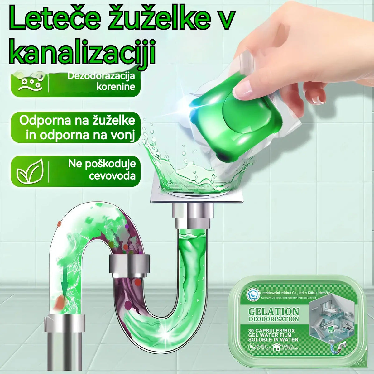 2 pakiranja (100 tablet) za 25 evrov. - 🔥🎉 Bila je uspešnica! Kupilo jo je 30.000 ljudi 🎉. Bioencimske kapsule za odstranjevanje vonjav iz odtokov.