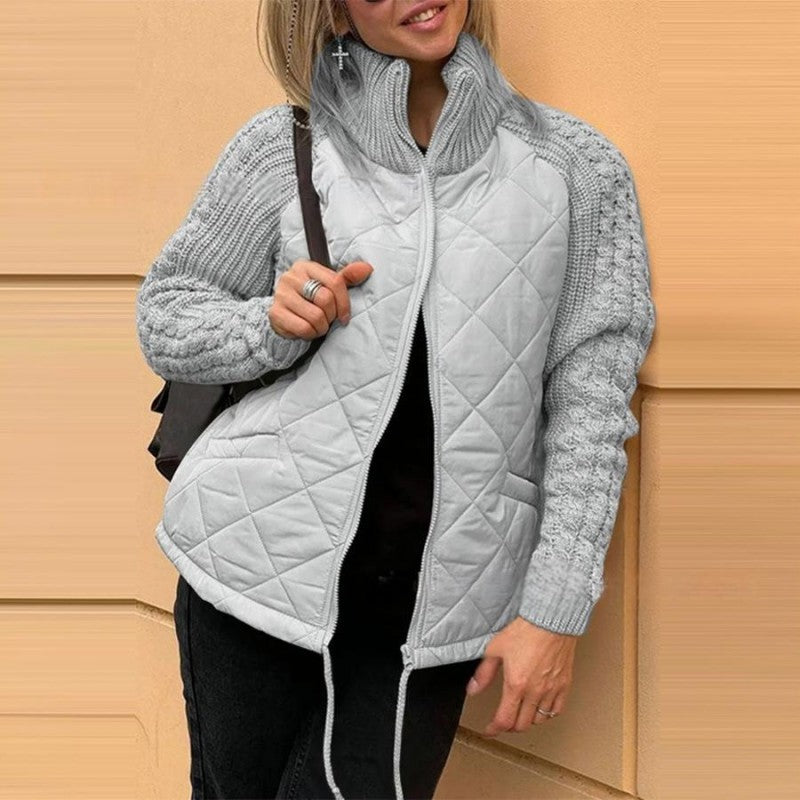 🔥 Chaqueta acolchada de punto para mujer – ligera, cálida y perfecta para el invierno