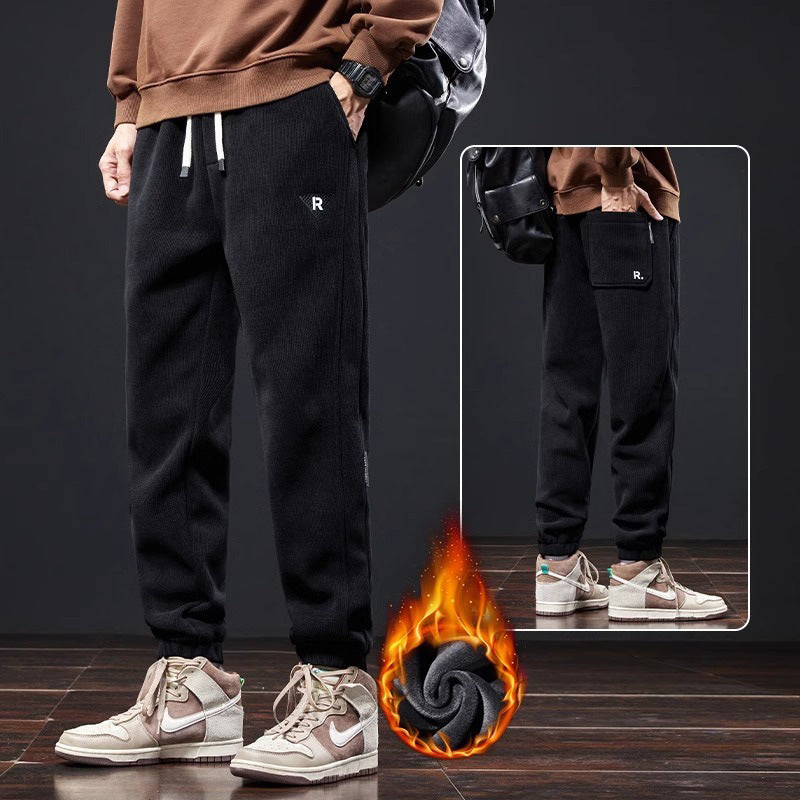 🔥🔥【M-5XL】🖤Nove zimske hlače za moške, plus žametne in debele žametne hlače, tople in ležerne moške hlače