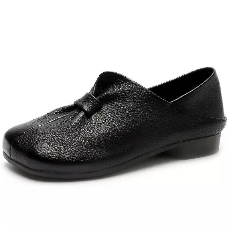 👡【35-42】Nové boty nazouvací s měkkou podrážkou a mašlí, vysoce kvalitní hovězí kůže, jednoduché a elegantní 4249184