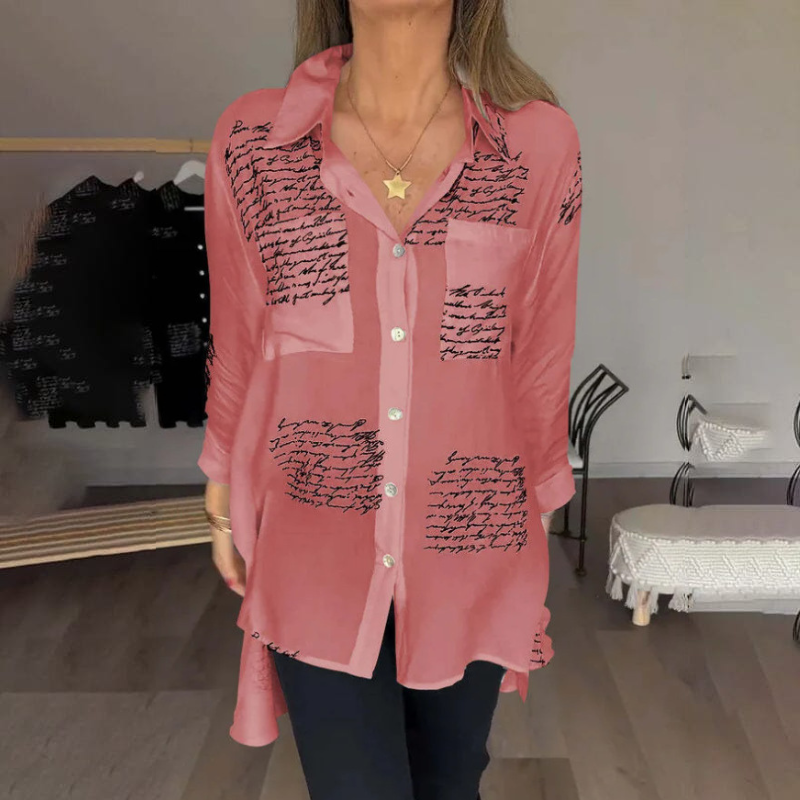 🎁Modna srajca s potiskom črk