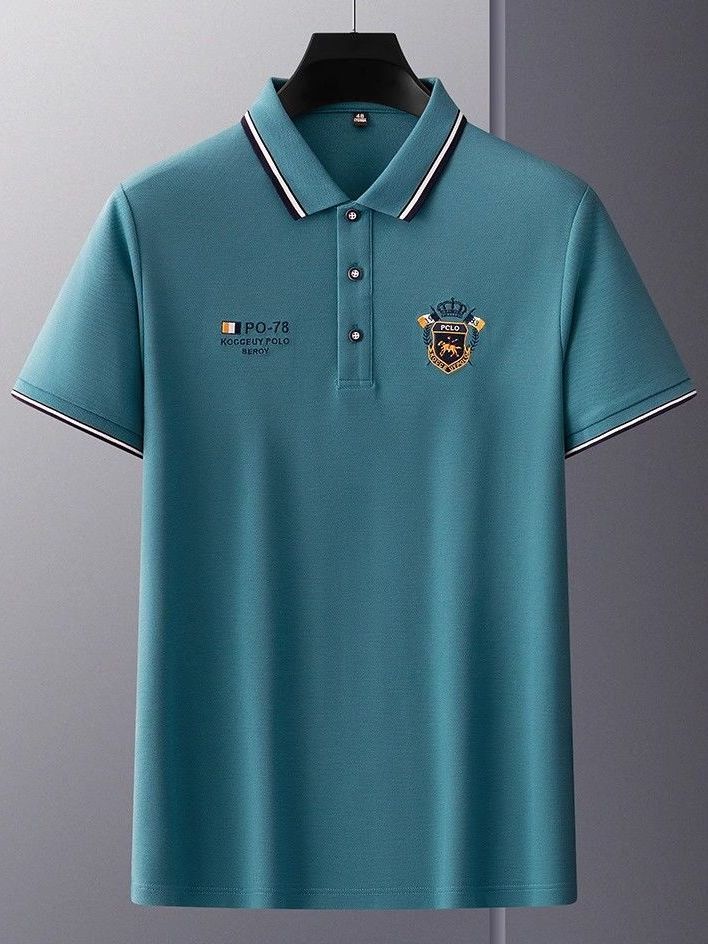 【M-4XL】Nova enobarvna moška polo majica