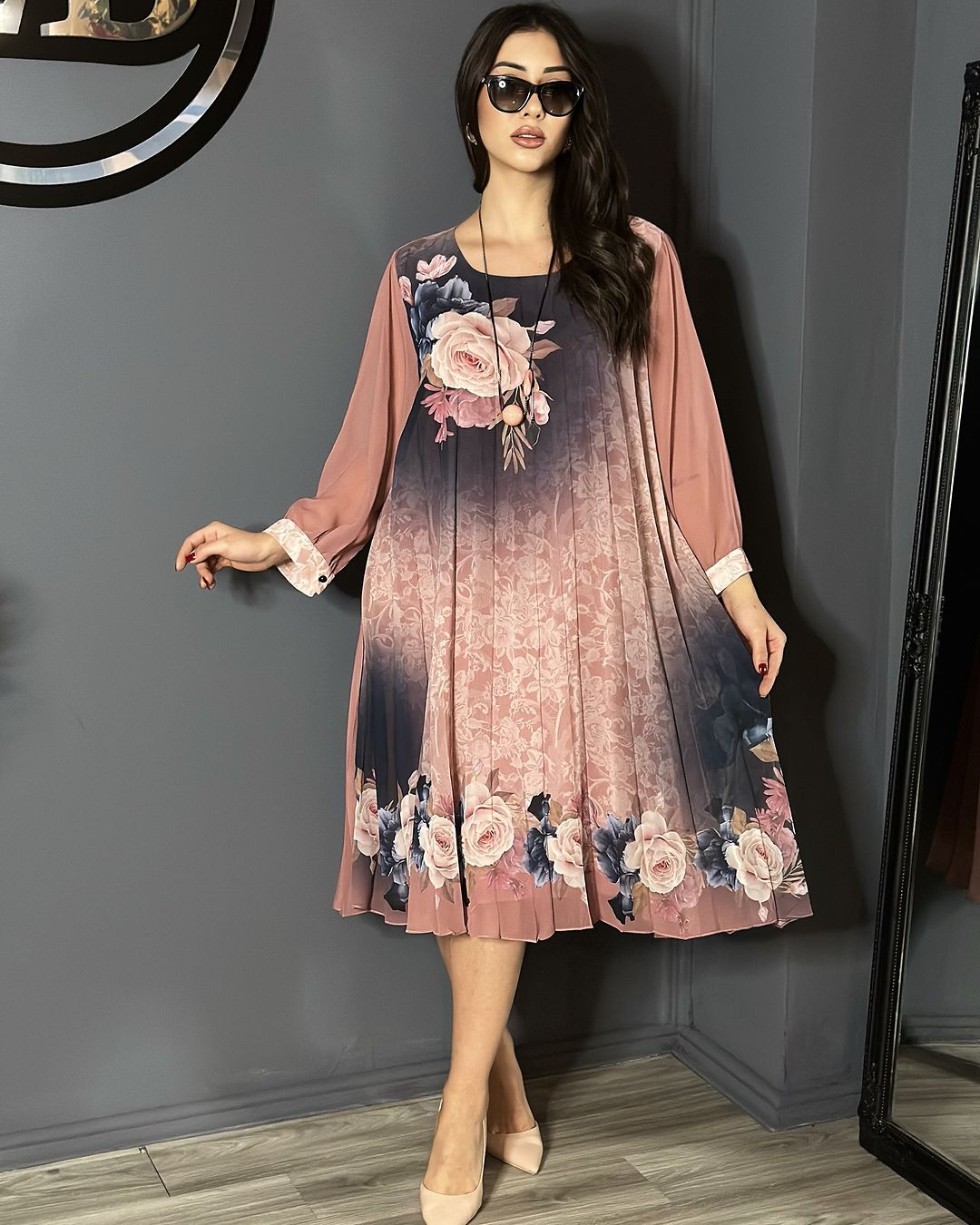 【S-5XL】🌷Vroča poletna obleka s tilom z rožicami 3710549