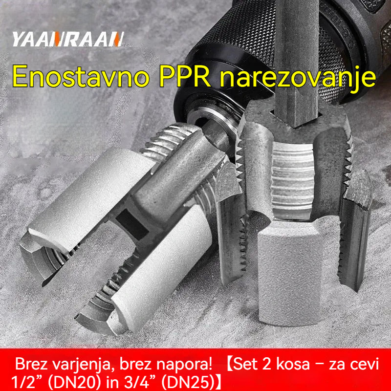 🔩 Enostavno PPR narezovanje – brez varjenja, brez napora! 【Set 2 kosa – za cevi 1/2” (DN20) in 3/4” (DN25)】