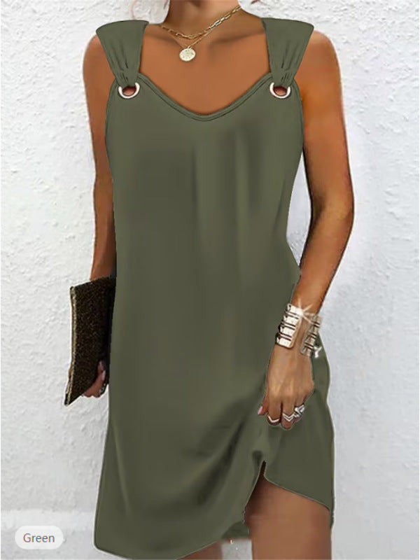 💟👗【S-2XL】Nova ženska modna ohlapna obleka z okroglim izrezom in netopirskimi rokavi 4251960