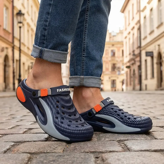 👟 Posebna ponudba s 50 % popustom 🌬️ Večnamenski moški sandali (odebeljen podplat iz EVA): Nedrseči, ultra lahki, zračni – popolna izbira za na plažo, šport in vsakodnevno nošenje 🏃♂️