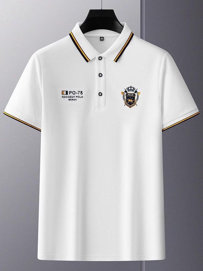 【M-4XL】Nova enobarvna moška polo majica