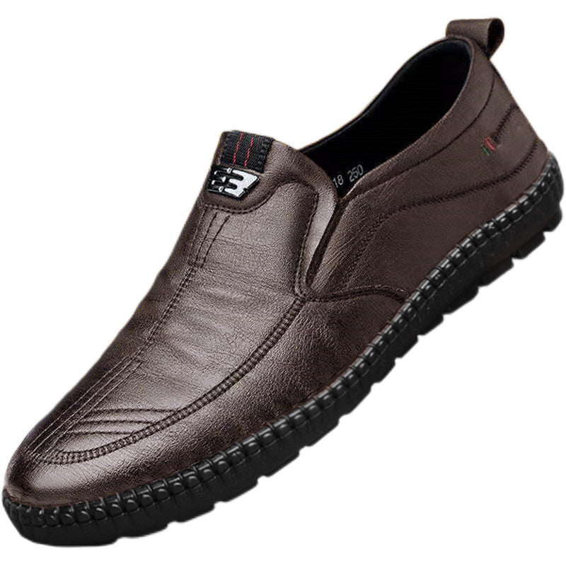 【39-44】 2026 zapatos casuales de cuero para hombres de mediana edad y personas mayores