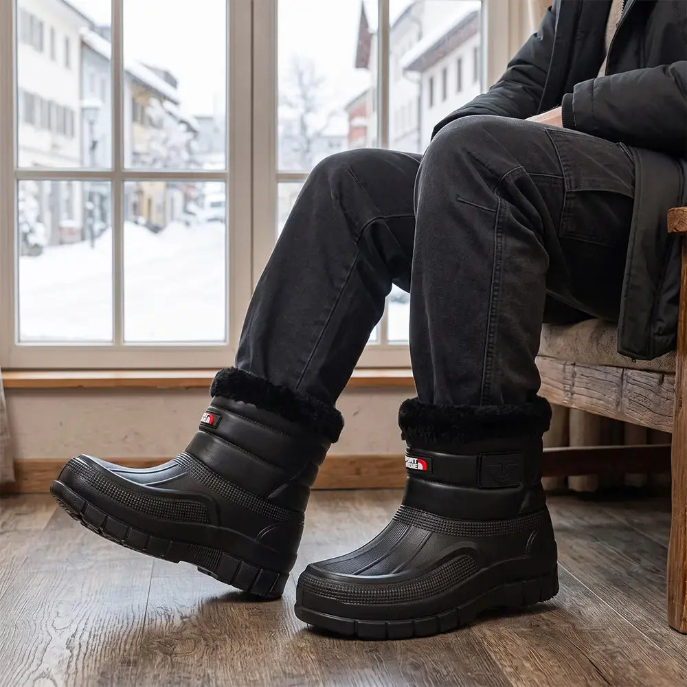 ♥️♥️【Velikosti 40-45】Pánské teplé a nepromokavé outdoorové boty s fleecovou podšívkou; odolné a vhodné do deštivého a sněhového počasí, k dispozici jsou kotníkové a vysoké kozačky.