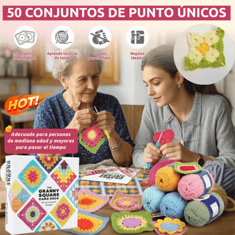 🔥50%OFF🔥🧩🧷【50 diseños únicos】Juego de tarjetas de crochet
