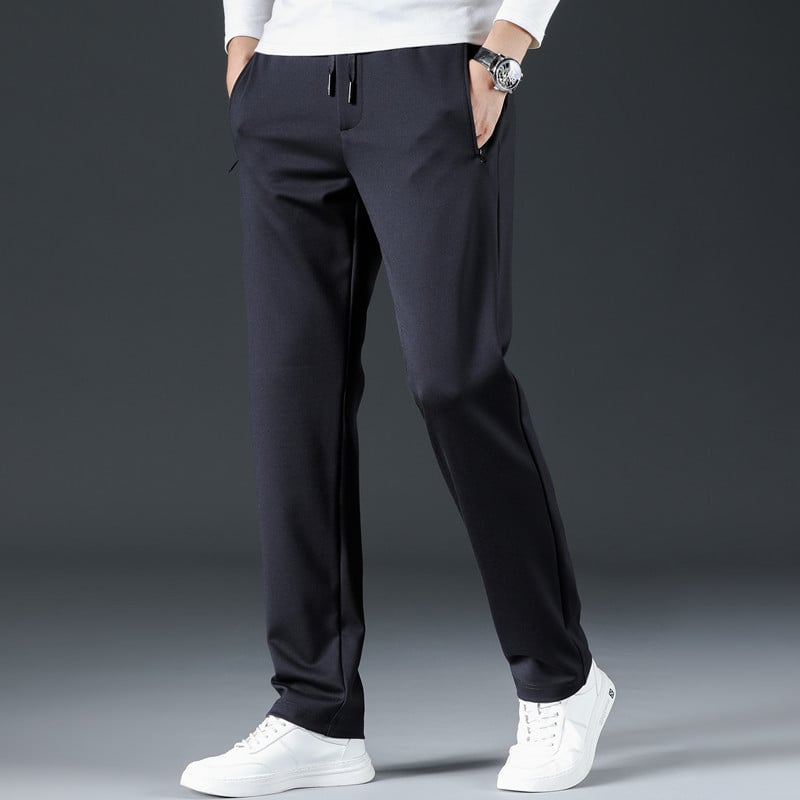 🔥【¡50% de descuento!】Pantalones casuales de verano sueltos con cintura elástica para hombre_4314701