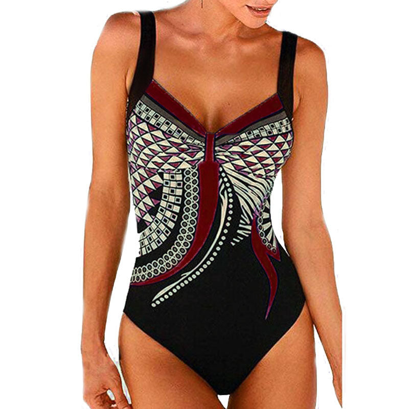 【S-3XL】Nove enodelne kopalke z vintage vzorcem 2025 Nove enodelne kopalke z vintage tiskom