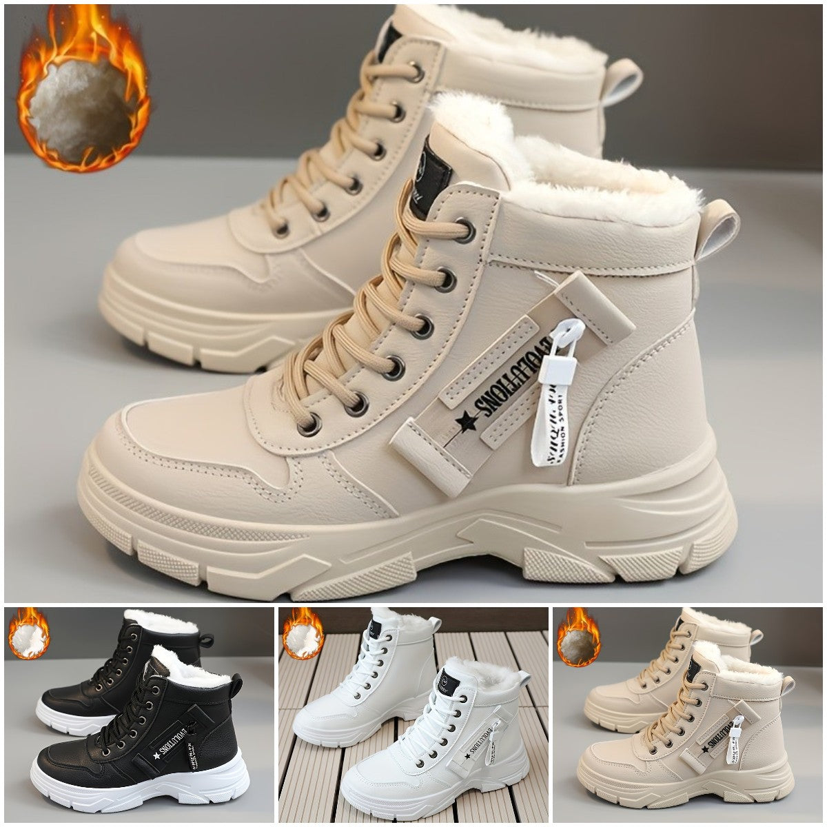 🔥【30 % CENEJE】🥰🥰【35-45】Zimski ženski škornji za v sneg na stransko zadrgo