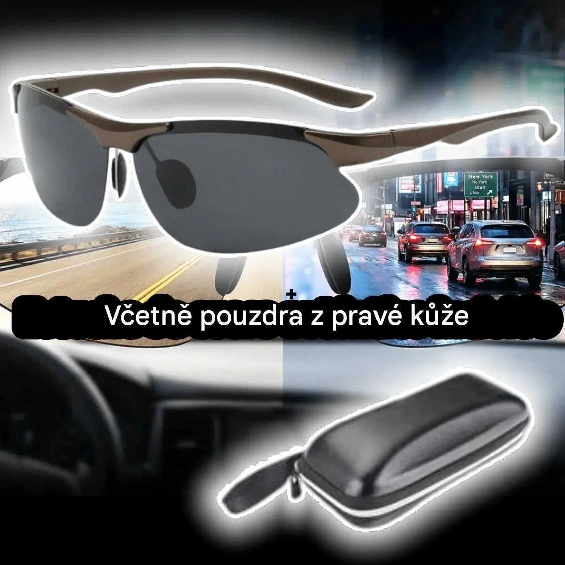 🕶️☀️ Polarizované fotochromatické brýle pro řízení ve dne i v noci 🚗