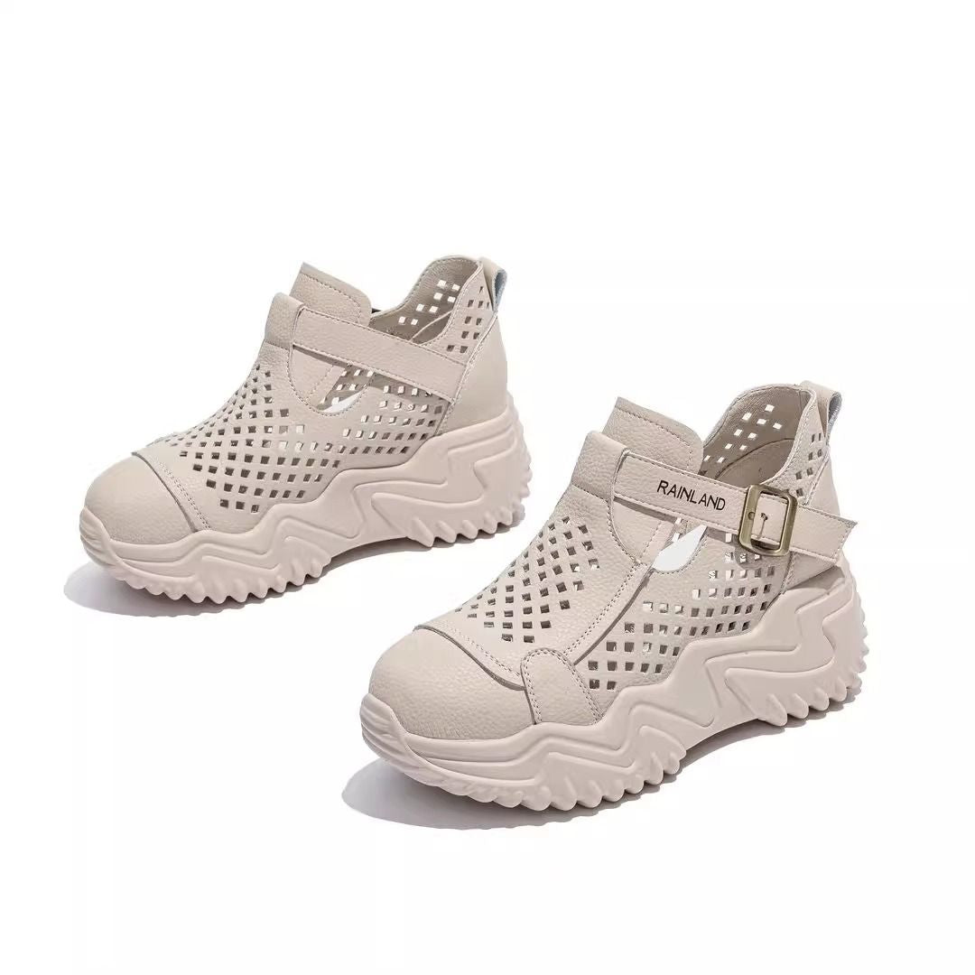 ⭐👟【35–40】Nové, ležérní, prodyšné sandály s tlustou podrážkou a bez vložky
