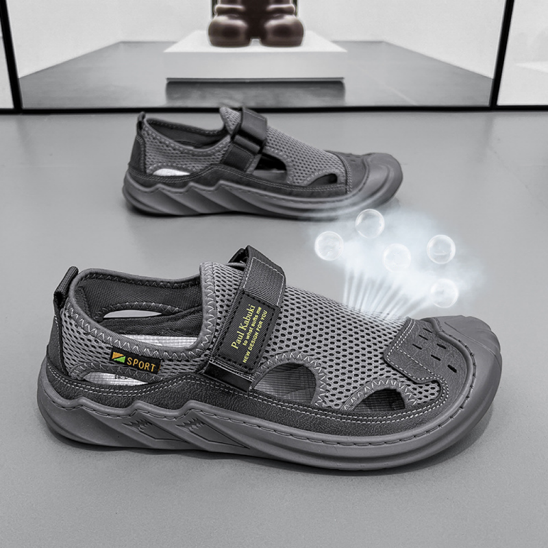 【39-44】🍃Sandalias Baotou para hombre 2026 verano nueva malla de cuero suela suave transpirable
