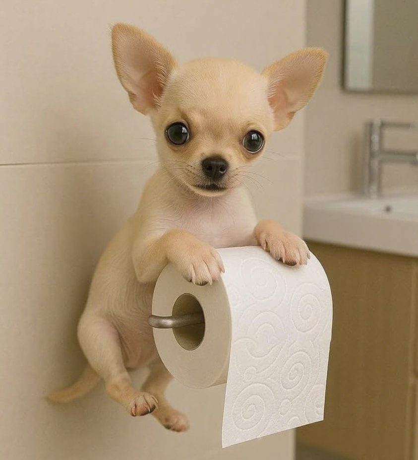 đđAranyos kiskutya tĂ©mĂĄjĂș WC-papĂrtartĂł