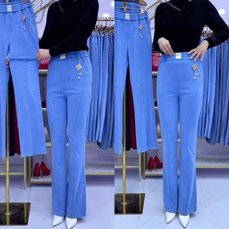 🏆👖【S-4XL】Ženske raztegljive kavbojke z visokim pasom