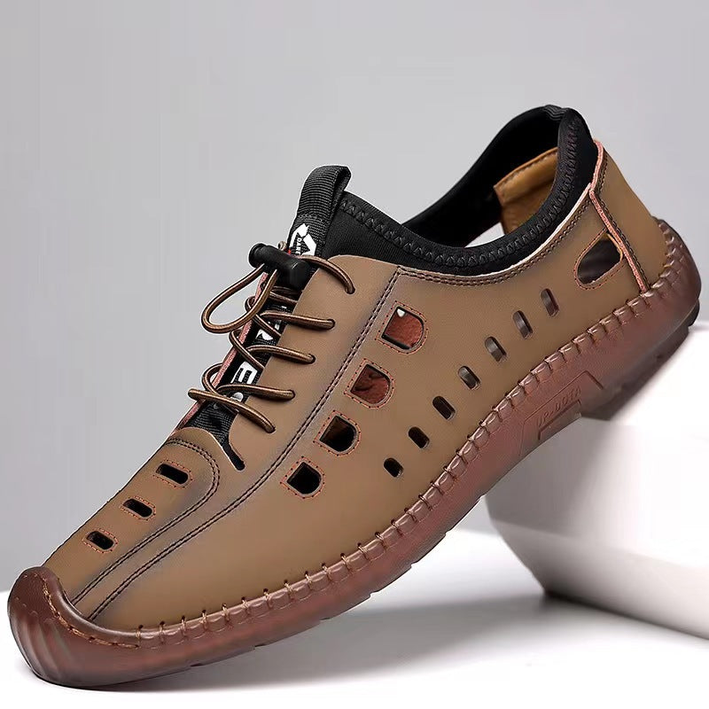 🔥【39-44】Nové retro kvalitní kožené volnočasové boty, ručně šité, prodyšné a pohodlné