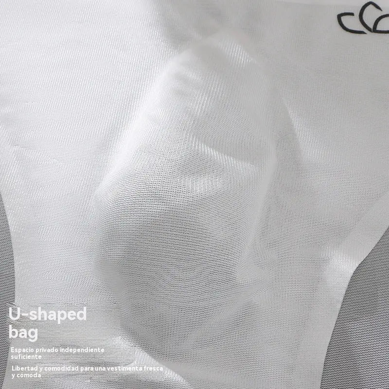 š„š©²ćPaquete de 5ćCalzoncillos de seda de hielo transpirables para hombre, cintura baja (45-100 kg)