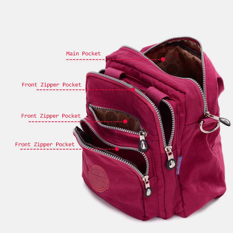 【Modna in vsestranska】🎒Torba z dvojno zadrgo, ročna torbica in torba za čez ramo