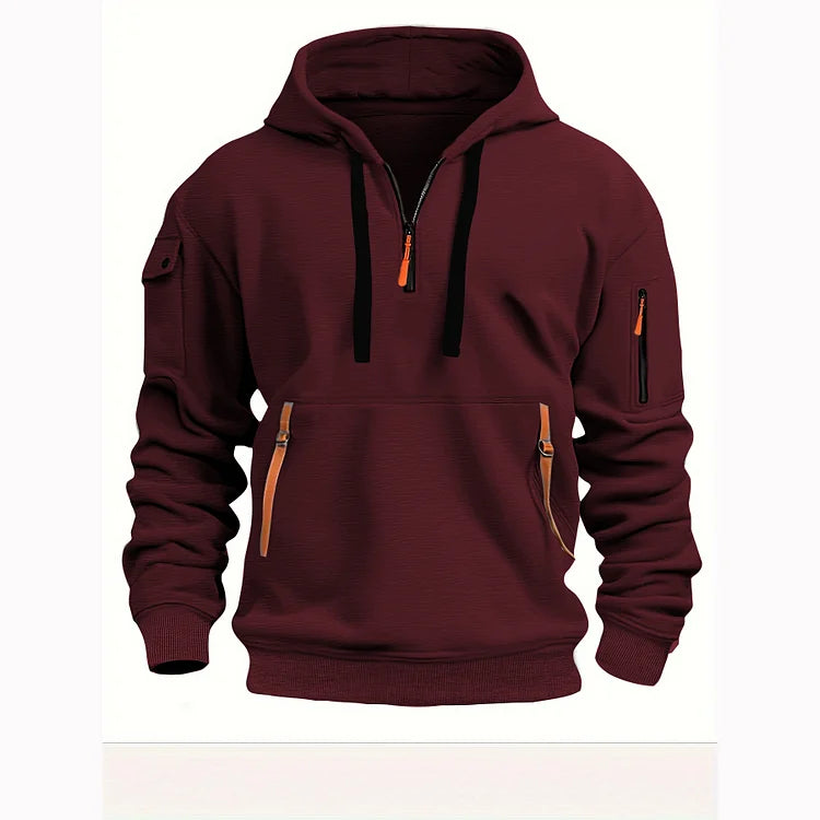 👕Novo za jesen/zimo 【S-5XL】 Moška srajca/pulover s kapuco in zadrgo ter številnimi žepi – Brezplačna dostava