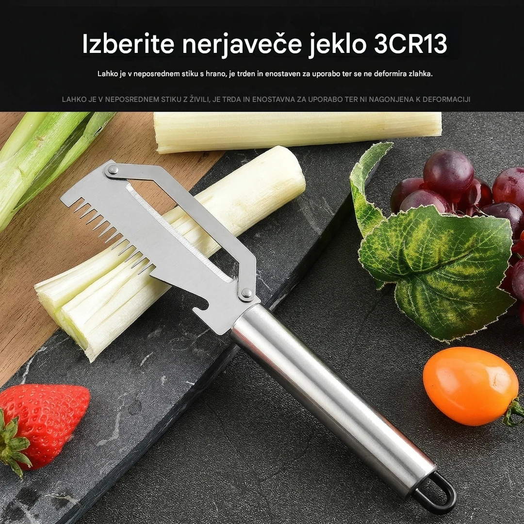 ✅【Kupite 1, dobite 1 gratis!】🧅🔪 Večnamenski kuhinjski lupilec 3 v 1: Lupi, reže in odpira pokrovčke steklenic! 🔥