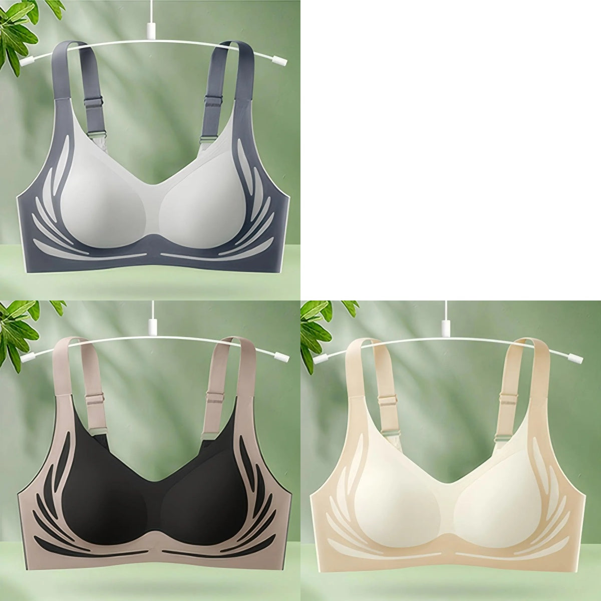 😍【Paket 3】Ženski enodelni brezžični nedrček❤️【40–85kg】