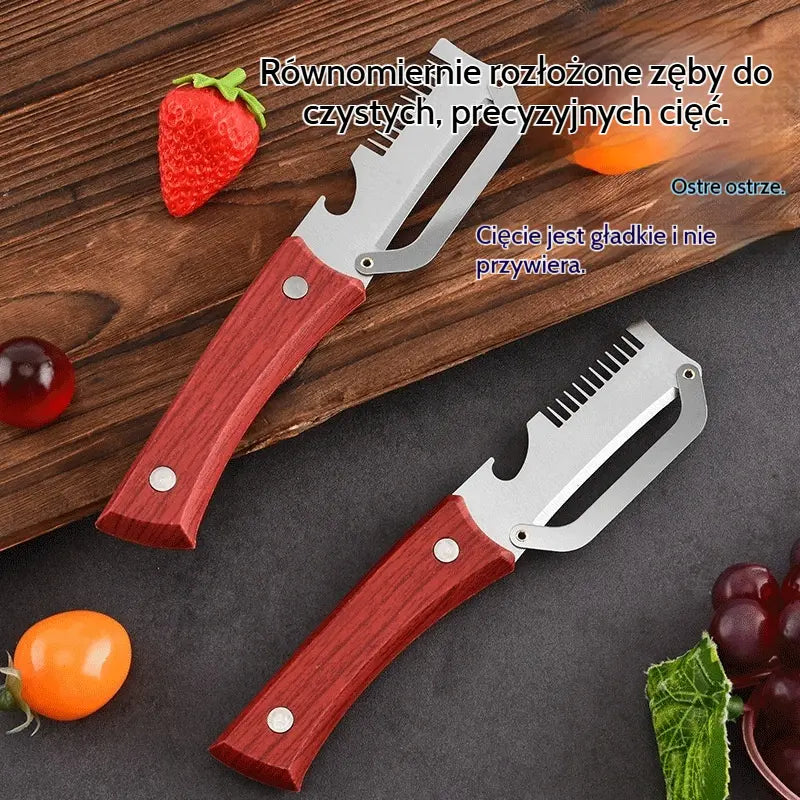 ✅ Kup 1, otrzymaj 1 gratis (2 produkty) 🧅🔪 Wielofunkcyjna obieraczka kuchenna 3 w 1: obiera, kroi i otwiera słoiki! 🔥