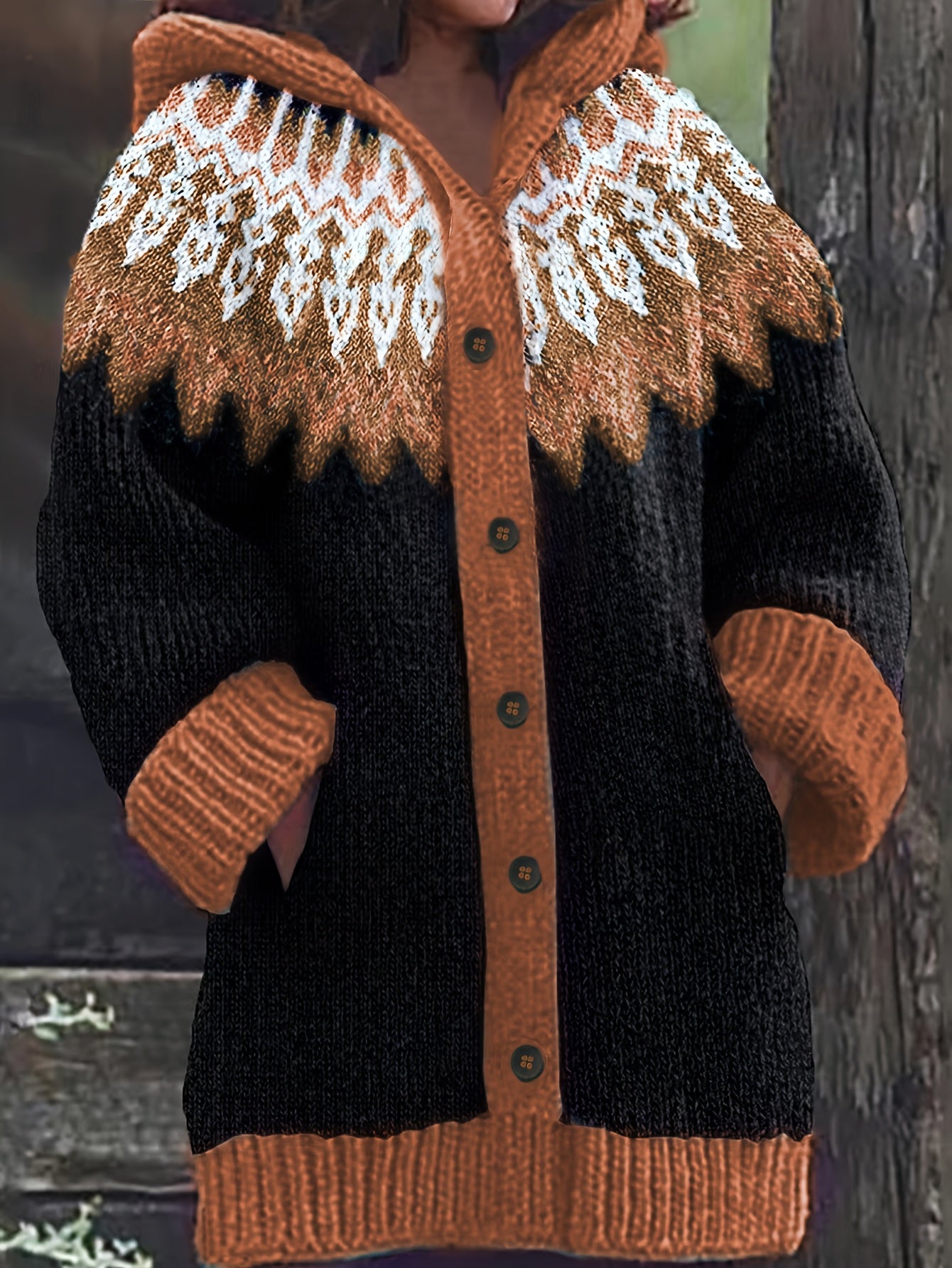 【S~5XL】✨Elegantna šarena jakna s kapuljačom i retro printom