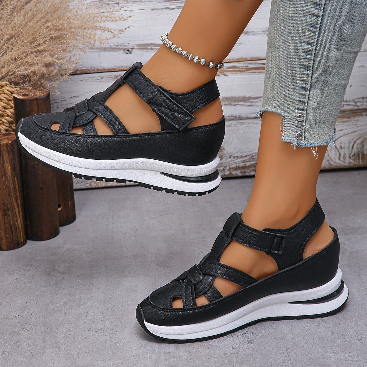 💥Letní mega výprodej💥 👡【Velikosti 35-43】Nové volnočasové sandály s tlustou podrážkou, pohodlné na chůzi 4241008