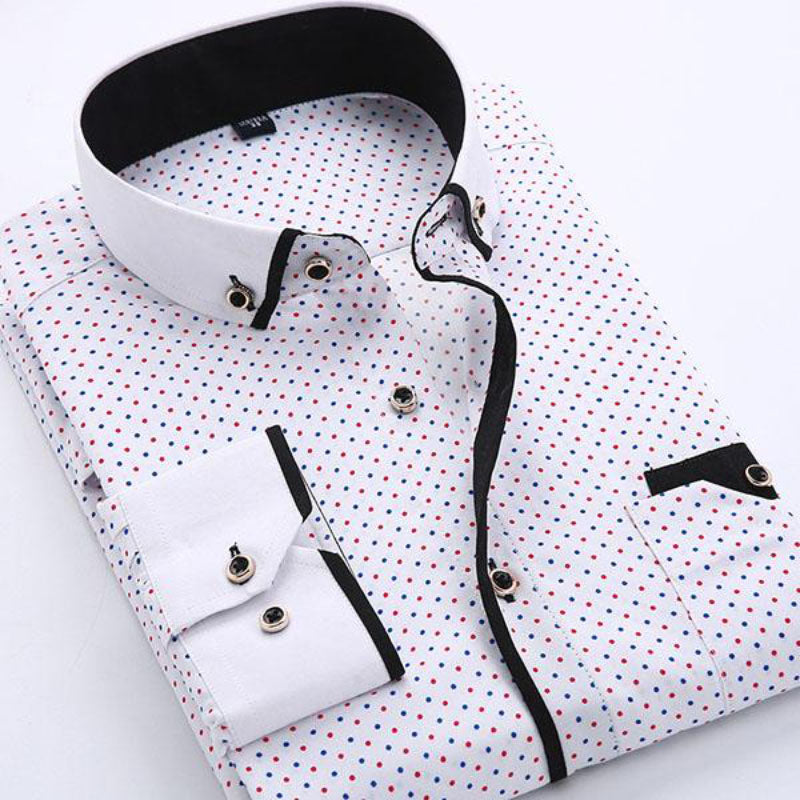 👔【S-5xl】Moška srajca za prosti čas z dolgimi rokavi