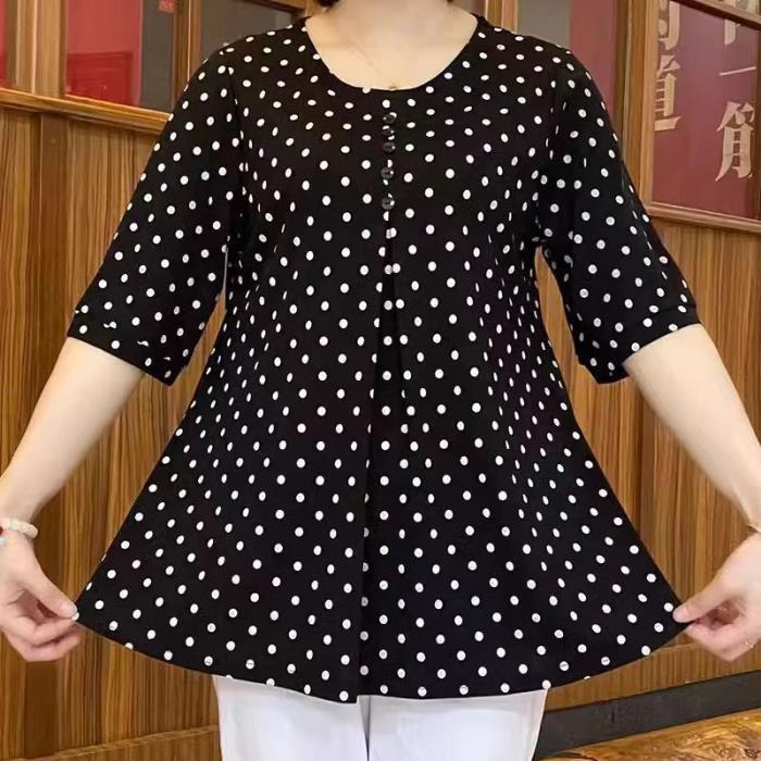 ✨【50% de Descuento】💞【L-5XL】Nueva camisa con estampado de lunares 2026