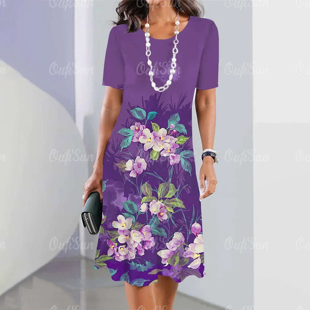 👗【S-5XL】Ženska seksi obleka z okroglim izrezom 2024 3693327