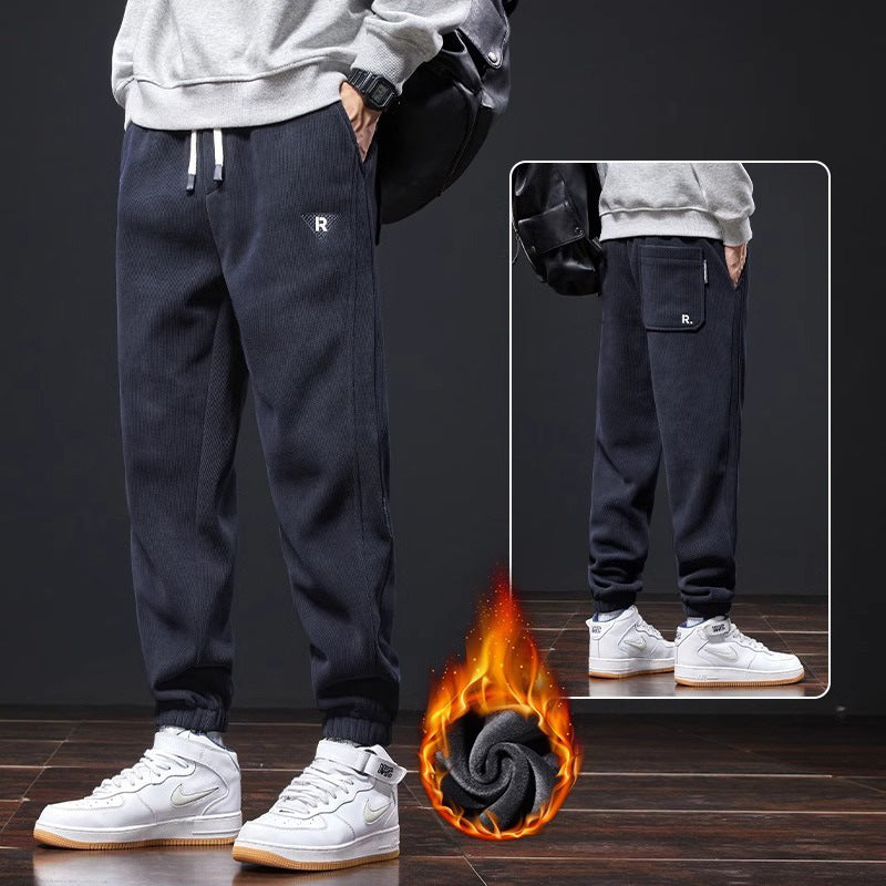 🔥🔥【M-5XL】🖤Nove zimske hlače za moške, plus žametne in debele žametne hlače, tople in ležerne moške hlače
