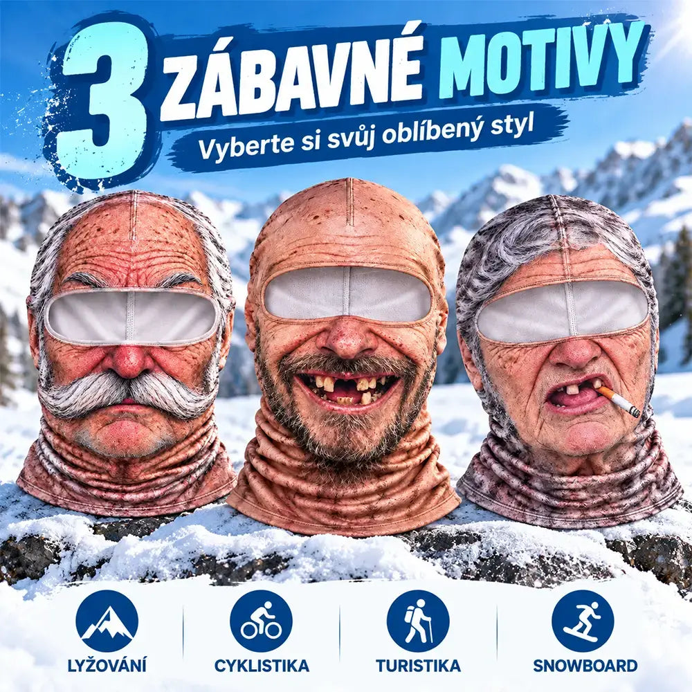 🔥😎 Divertida mascarilla facial 3D y cálida para deportes de invierno al aire libre