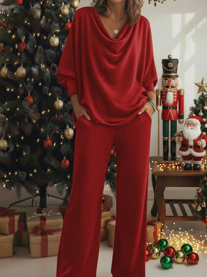 📢📢【S-3XL】50 % POPUST! Dvodelni komplet: udobna flanelasta srajca in hlače z elastiko na vratu