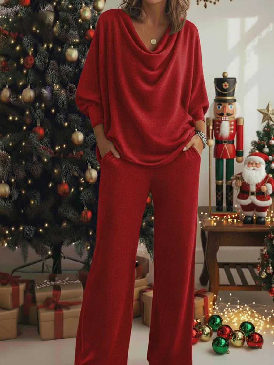 📢📢【S-3XL】50 % POPUST! Dvodelni komplet: udobna flanelasta srajca in hlače z elastiko na vratu