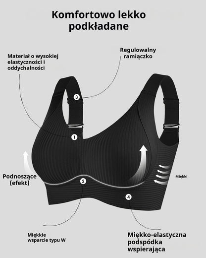 😍【Zestaw 4 szt.】Bezszwowy biustonosz bez fiszbin dla kobiet ❤️【40–95 kg】 4220592