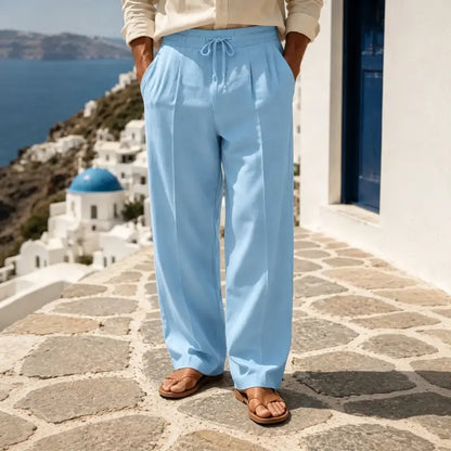 🏖️👖【S–3XL】😍 Pánské volnočasové lněné kalhoty ve větších velikostech, pohodlné a prodyšné, ideální na každý den i dovolenou