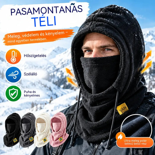 ❄️ Teljes takarást biztosító, polárbéléses termikus sapka, amely akár -20 Celsius-fokig is melegen tart. ⛷️ Ideális síeléshez, motorozáshoz és szabadtéri tevékenységekhez.