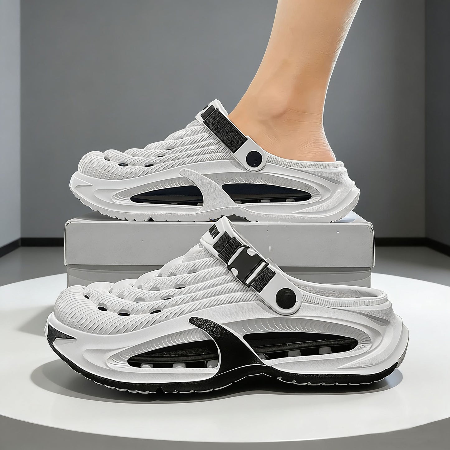 👟50% POPUST🌬️Moški večnamenski sandali 2 v 1: debel podplat iz EVA, nedrseči, izjemno lahki in zračni🏃‍♂️