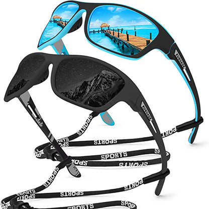 🕶⚡ Pánské sportovní sluneční brýle, polarizované s reflexními pravými skly, moderní a odolné proti prachu, ideální pro venkovní jízdu 4239866