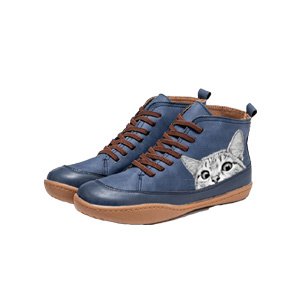 【35-43】Zapatos cómodos con estampado de gato para mujer