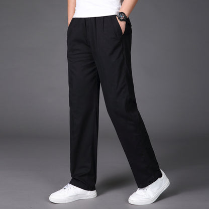 🔥【50-130KG】2025 nove moške hlače plus size casual straight