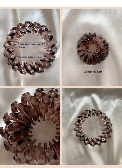 【7 piezas】🎀 Nuevas pinzas para el cabello con forma de nido de pájaro: sujetan firmemente colas de caballo altas y moños elegantes, revitalizando instantáneamente tu apariencia._4236293