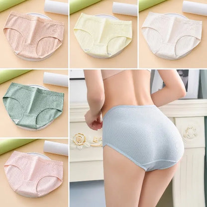 💖🔥【7 darabos csomag】50% kedvezmény az utolsó napon: Női magas derekú antibakteriális pamutbugyik