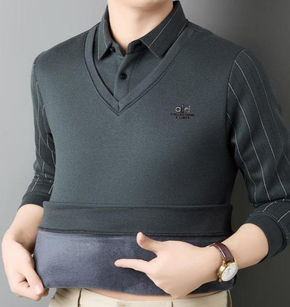 💥【S-3XL】Elegantni dvodelni komplet srajc s flis podlogo